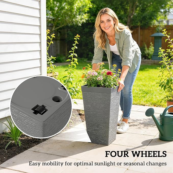 Outsunny 22.8 Inch Tall Planters - Image 7