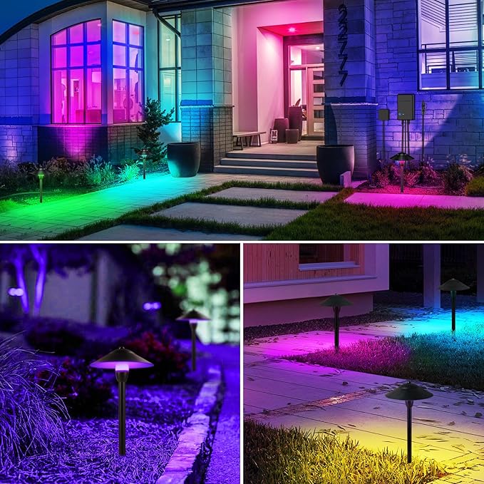 SUNVIE All-in-One RGBW Landscape Lighting Kit, 8 Pack Color Changing Low - Image 7