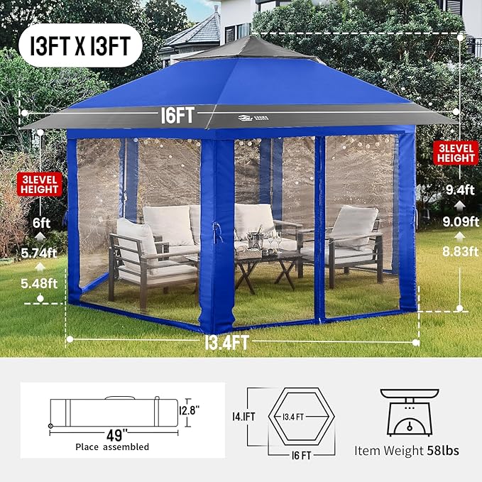 CROWN SHADES 13x13 Pop Up Gazebo - Image 6