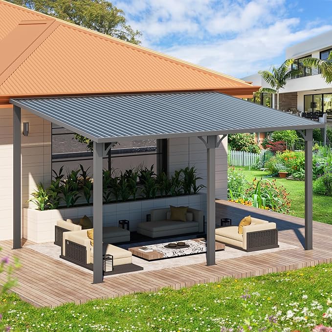 AECOJOY 14' x 10' Outdoor Hardtop Gazebo Pergola by AECOJOY