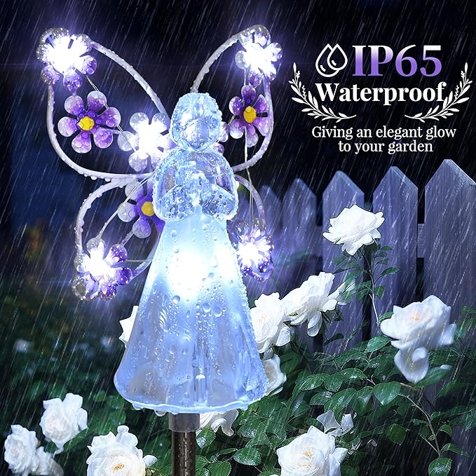 GIGALUMI Solar Angel Garden Stake Lights - Image 2