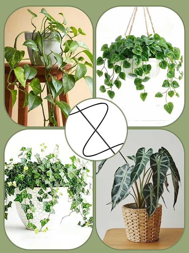 4 Pack Small Wavy Trellis for Potted Plants Indoor, 15 in Garden Trellis for - Image 6