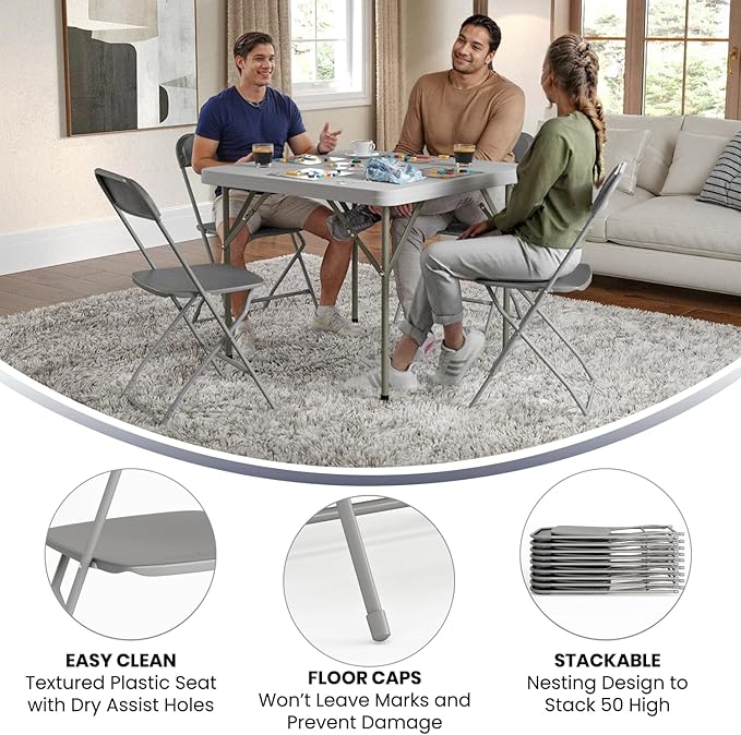 Flash Furniture Hercules Series Plastic Folding Chair - Image 5