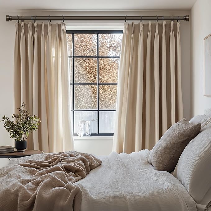 Modern Antique Brown Bronze Curtain Rods - Image 3