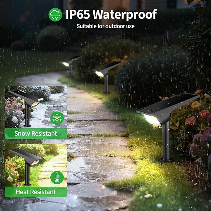 Solar Light Outdoor Waterproof IP65, 56 LED 3 Color Modes Solar Spot Lights - Image 2