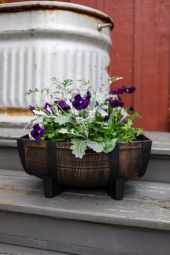The HC Companies Whiskey Barrel Planter Bowl - Image 4