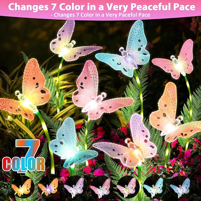 Solar Garden Lights 4 Pack Waterproof Decorative Solar Lights Outdoor - Image 5