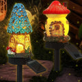 2 Pack Fairy Outdoor Garden Fairy House Mushroom Solar Light Home Statue LED by Rossesay
