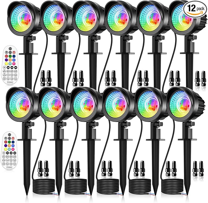 MEIKEE 15W RGB Landscape Lights 12V 24V Low Voltage Landscape Lighting RGBW by MEIKEE