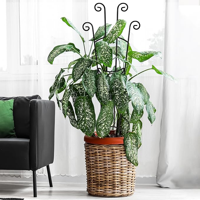 32.6in Plant Trellis for Climbing Plants Indoor, Expandable Large Metal Trellis - Image 7