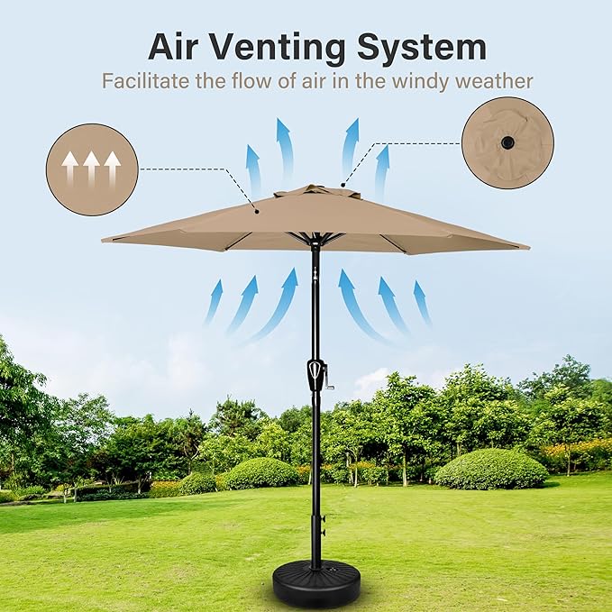 Simple Deluxe 9' Patio Umbrella Outdoor Table Market Yard Umbrella - Image 6