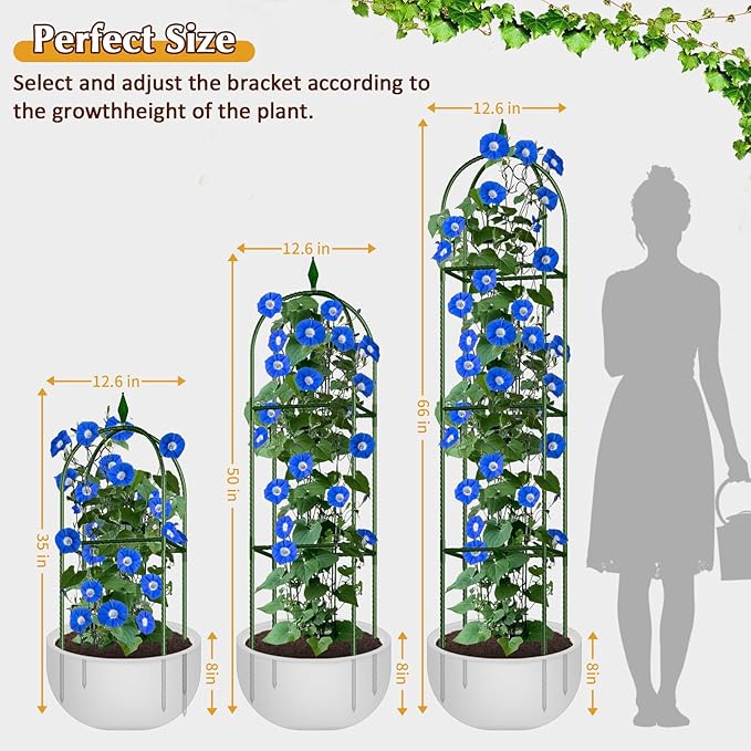 Garden Trellis for Climbing Plants, Tomato Cage, Cucumber Trellis, Rustproof - Image 7