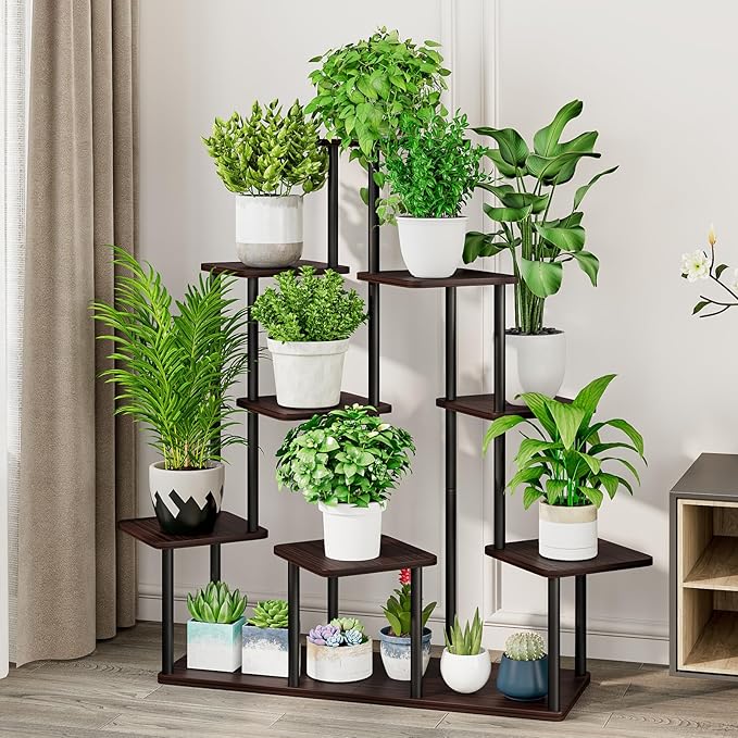 AZERPIAN Plant Stand 9 Tier Indoor Metal Flower Shelf - Image 2