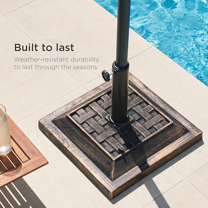 Best Choice Products 26lb Outdoor Patio Umbrella Stand Heavy-Duty Steel Square - Image 5
