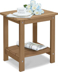 Y&M Outdoor Side Table, HIPS Adirondack Small Double Layer Table, Waterproof by YM