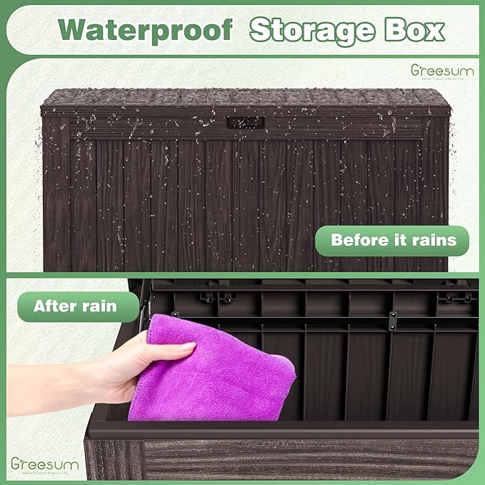 Greesum Outdoor Storage Box 120 Gallon Storage Bin - Image 7