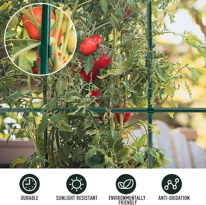 MAXPACE 125pcs Garden Stakes Kit: Includes 40 Sets of Fiberglass Plant Sticks - Image 6