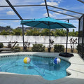PURPLE LEAF 11 Feet Patio Umbrella Outdoor Cantilever Round Umbrella Aluminum by PURPLELEAF