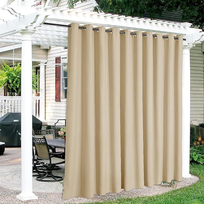 RYB HOME Extra Wide Outdoor Curtains by RYBHOME