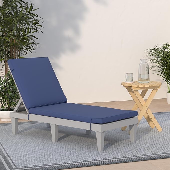 Best Choice Products Outdoor Lounge Chair, Resin Patio Chaise Lounger - Image 2