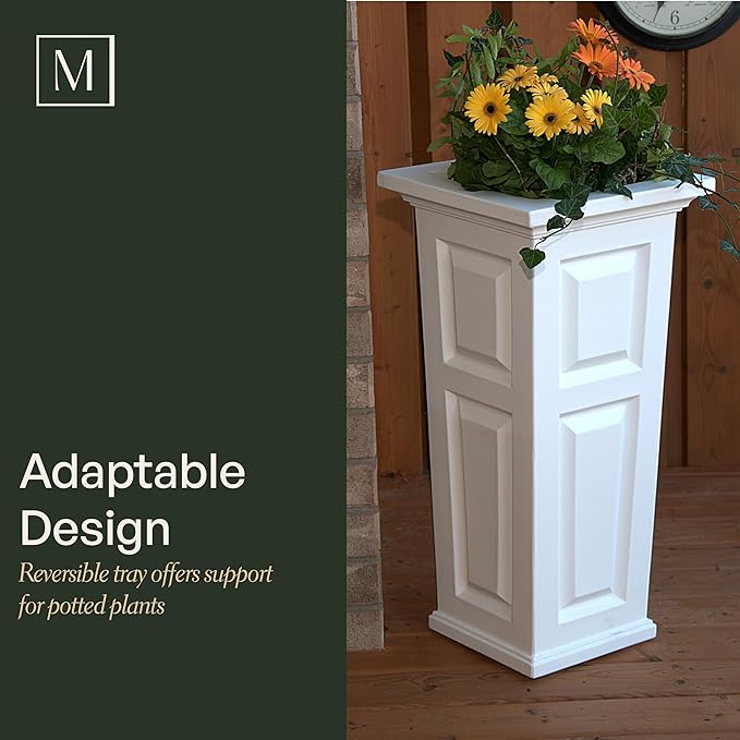 Mayne Nantucket 32-Inch Tall Planter – Self-Watering, Weather-Resistant Planter - Image 5