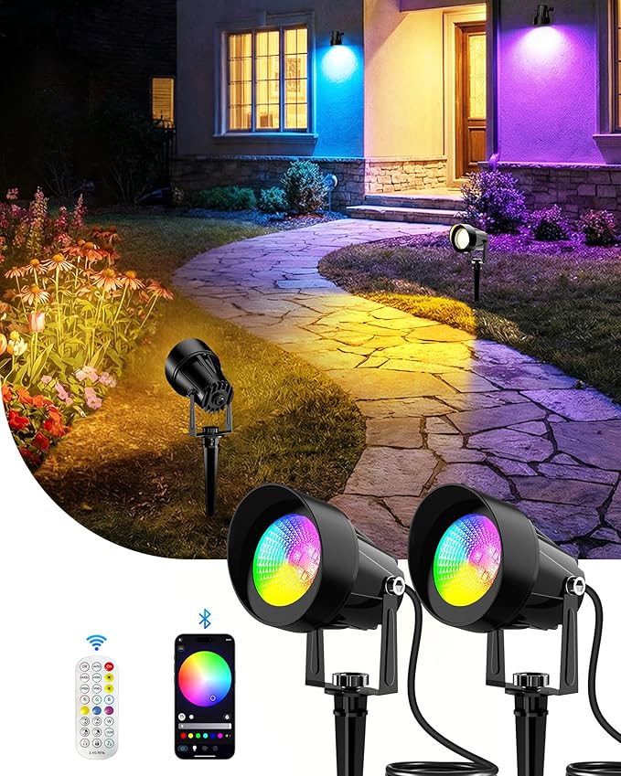 CORESLUX Christmas Smart Spot Lights Outdoor, Color Changing Warm White by CORESLUX