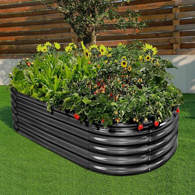 Land Guard 18“ Tall 4×2ft Galvanized Raised Garden Bed Kit, Galvanized Planter - Image 4