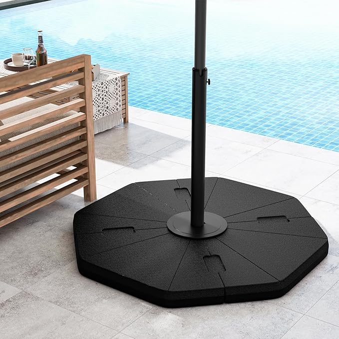 Tangkula 4-Piece Patio Umbrella Base, 208 lbs Heavy Duty Offset Cantilever - Image 2