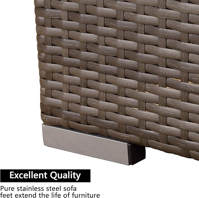 Wisteria Lane 2 Pieces Patio Furniture Sets, Outdoor Sectional Furniture - Image 7