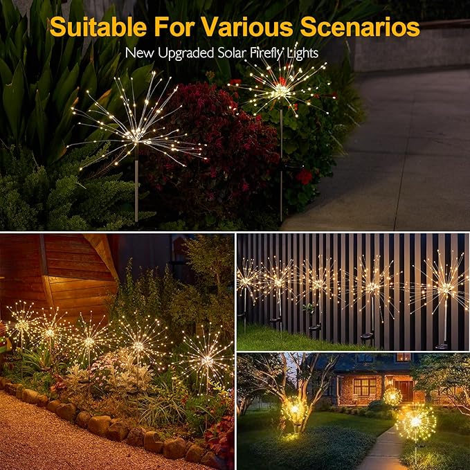 SUNNEST Solar Lights Outdoor, 150 LED Firework Light - Image 7