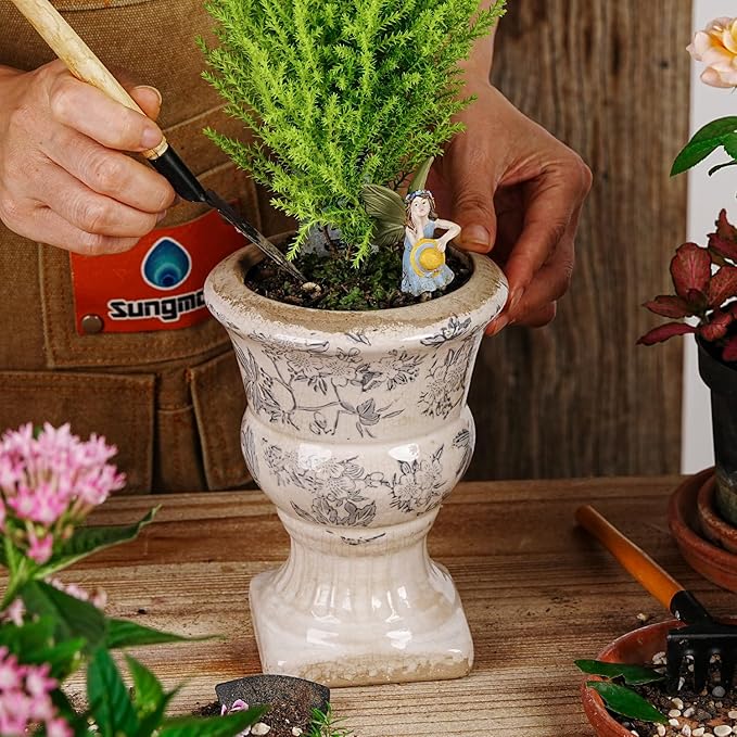 Sungmor Small Ceramic Urn Planter - Image 5