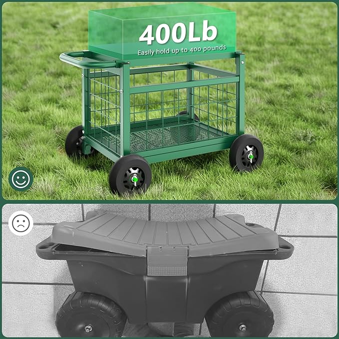 FLINTER Rolling Garden Work Seat - Image 8