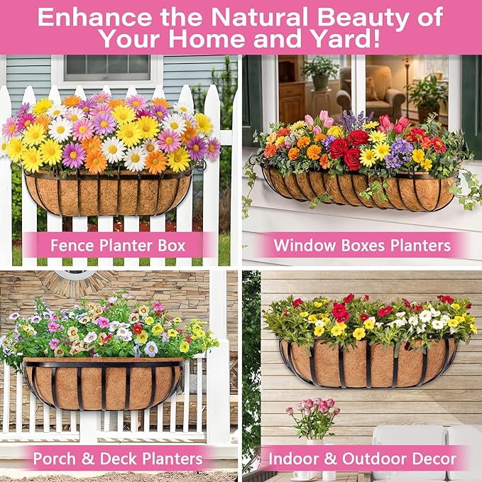 Legigo 4 Pack 24 Inch Natural Trough Coco Liner - Image 6