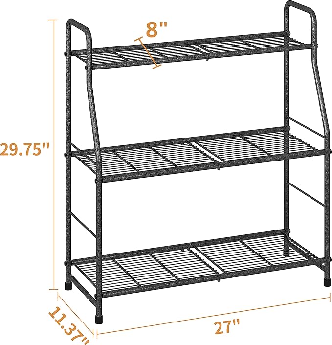 Simple Trending Plant Stand Outdoor Indoor 3 Tier Metal Waterproof Plant Shelf - Image 6