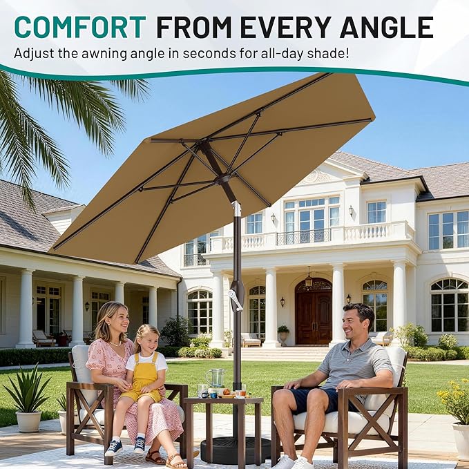 AreShark 7.5FT Patio Umbrella Table Market Umbrella - Image 3