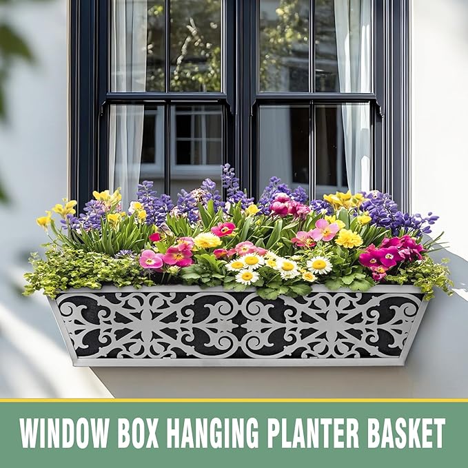 4 Pack 24 Inch Window Boxes Planter - Image 2