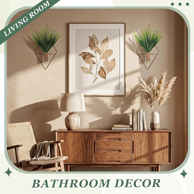 4 Pieces Bronze Wall Decor Hanging Planters - Image 4