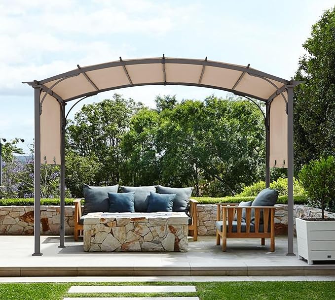 85''x 208'' Universal Doubleton Steel Pergola Replacement Cover - Image 7