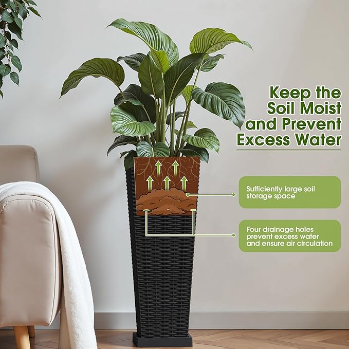 Devoko Resin Tall Planters - Image 3