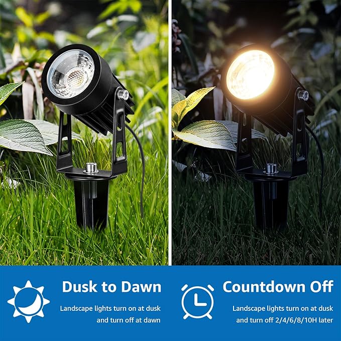 SUNVIE All-in-One LED Low Voltage Landscape Lighting Kit, 3000K Waterproof Low - Image 5