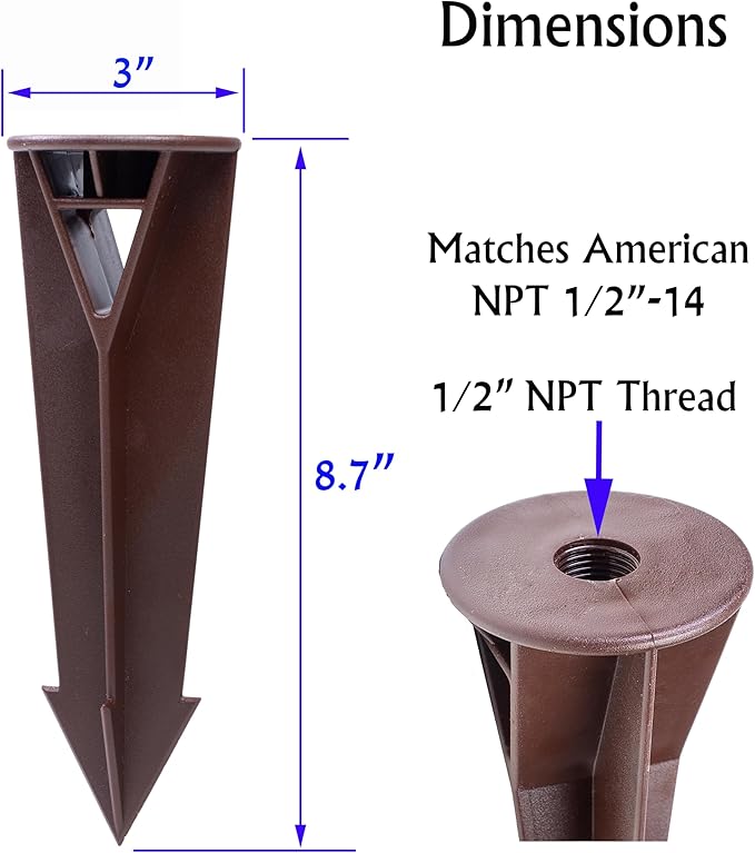 ABS Plastic Ground Stake Spike Replacement - Image 3