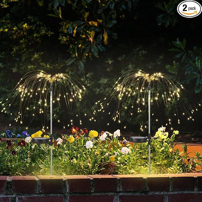 2 Pack Solar Firework Lights Outdoor by colcutee