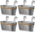 Hicarer 4 Pcs Metal Hanging Flower Pots, 10.6 Inch Vertical Grained Metal Color by Hicarer