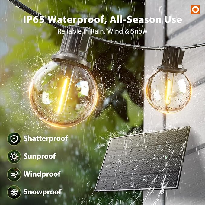 addlon 150FT Solar String Lights Outdoor Waterproof - Image 5