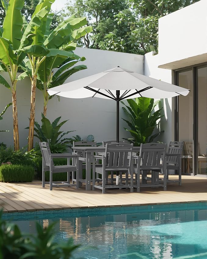 Outdoor Rectangle Dining Table, Heavy-Duty HDPE Table - Image 6