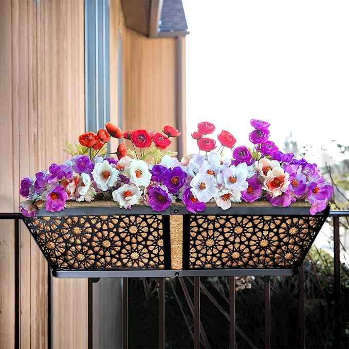 ZeeDix Railing Planter Boxes, 24 Inch Window Flower Box Planters - Image 6