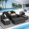 NICESOUL 9 Piece Outdoor Patio Garden Furniture Set by NICESOUL