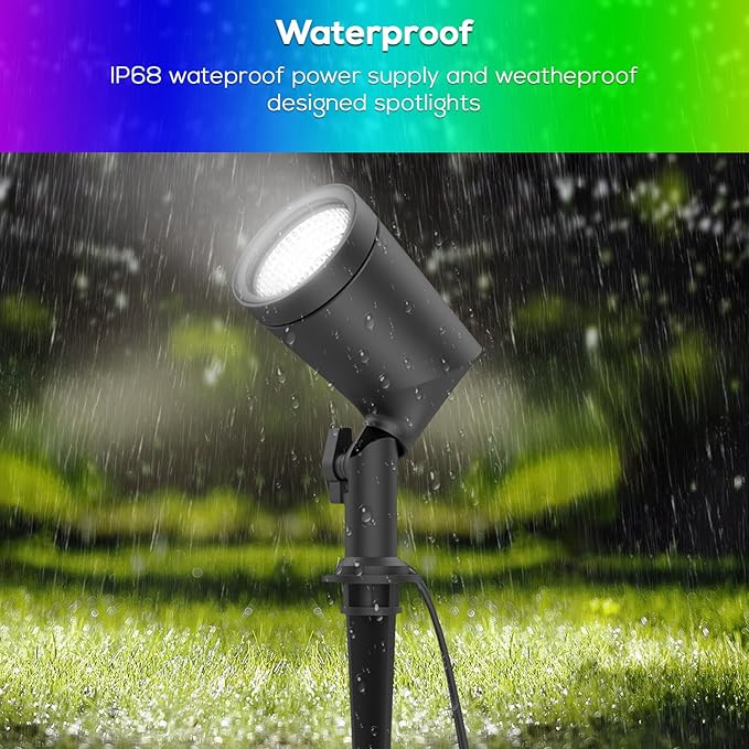ZYAN 8 Pack Smart Landscape Lights, Color Changing Landscape Spotlights - Image 3
