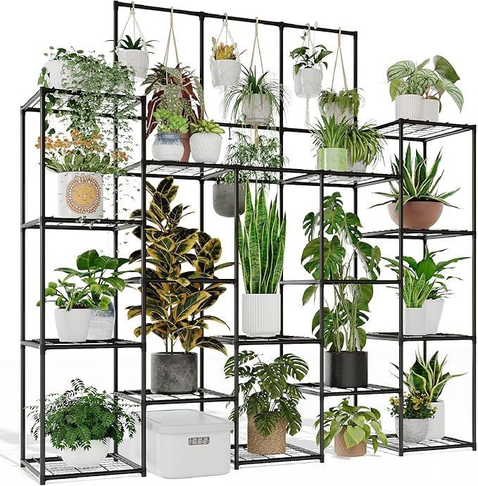 Metal Plant Stand Outdoor 63" Tall Plant Shelf by Gentingbro
