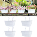 LaLaGreen Outdoor Rail Planter Metal Iron Hanging Flower Pots Deck Railings by L%C3%A1L%C3%A1Green